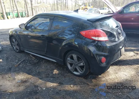 2014 Hyundai Veloster Turbo W/Black from USA, damaged, VIN KMHTC6AE4EU199602